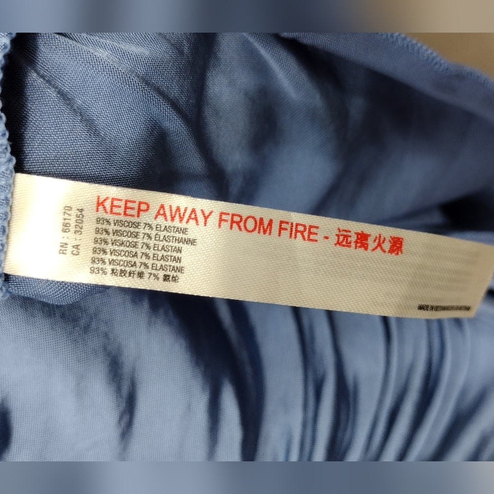 Free People Wind Down Layering Fitted Square Neck Top Women's S Blue Boho Retro - Picture 12 of 13